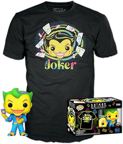 Funko Pop! & Tee DC - Joker - (BKLT) - Extra grande - (XL) - DC Comics - Camiseta - Ropa con figura de vinilo coleccionable - Idea de regalo -