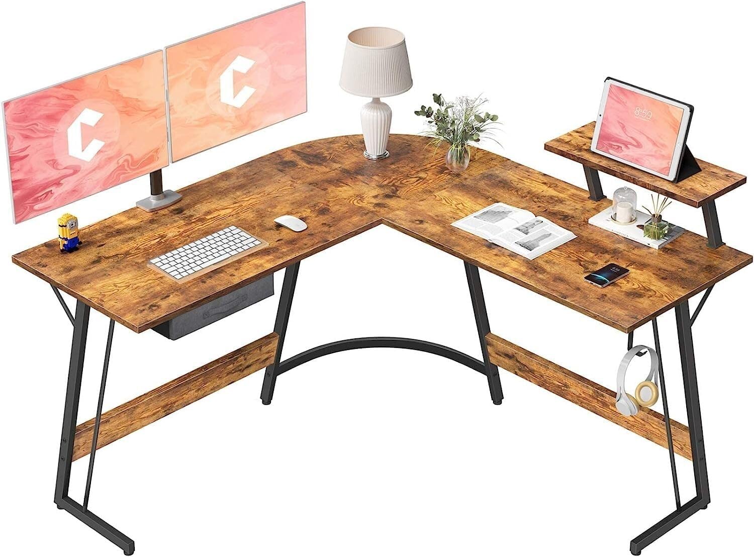 Home Office Desks, LShaped Desk Computer Corner Desk, 130