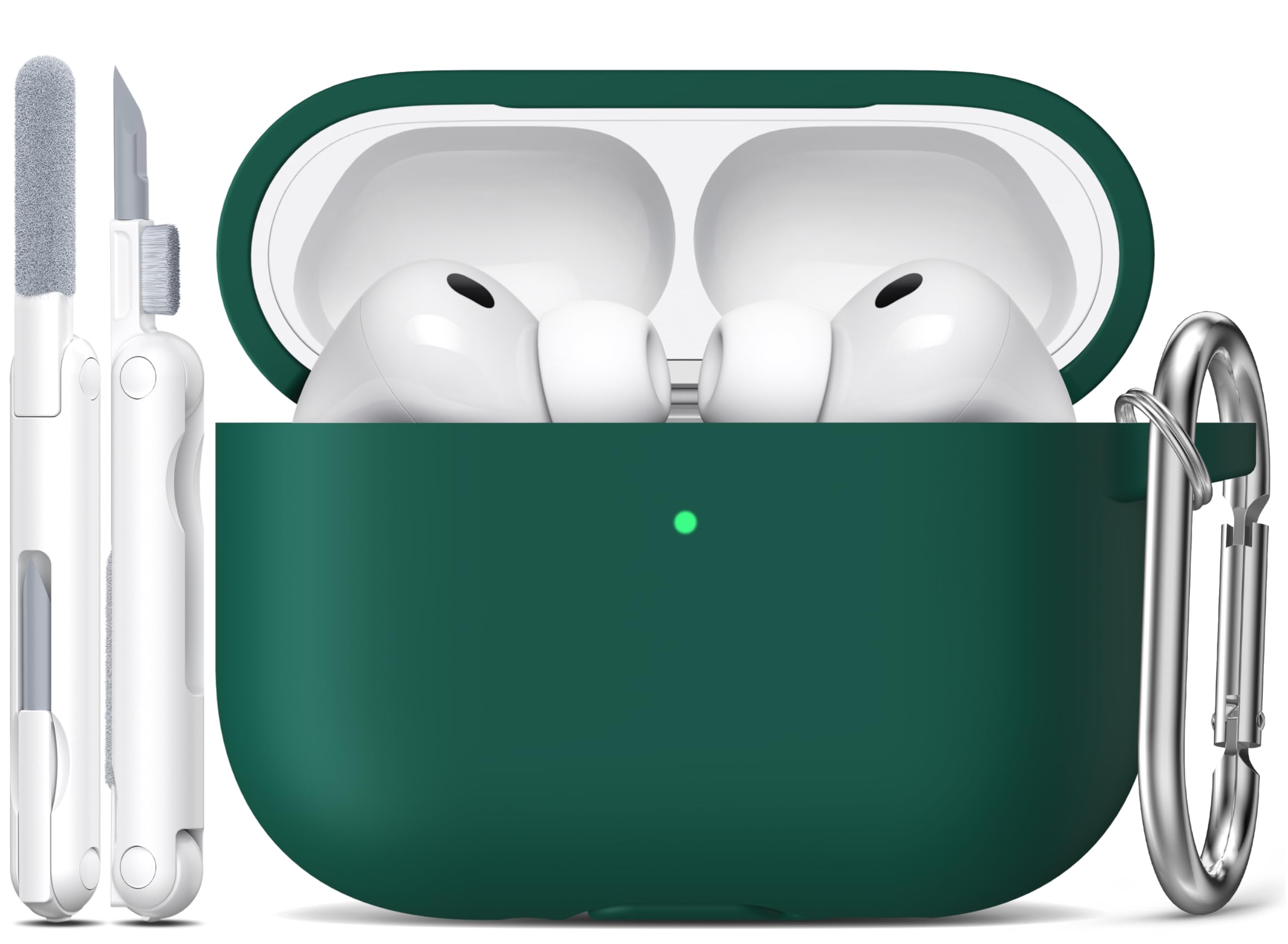 R-fun Funda para AirPods 4 con Kit de Limpieza, Case de Silicona Suave con Llavero, Funda Protectora Completa para Hombres y Mujeres, Compatible con Apple Latest Airpods 4th, Rojo — view 74
