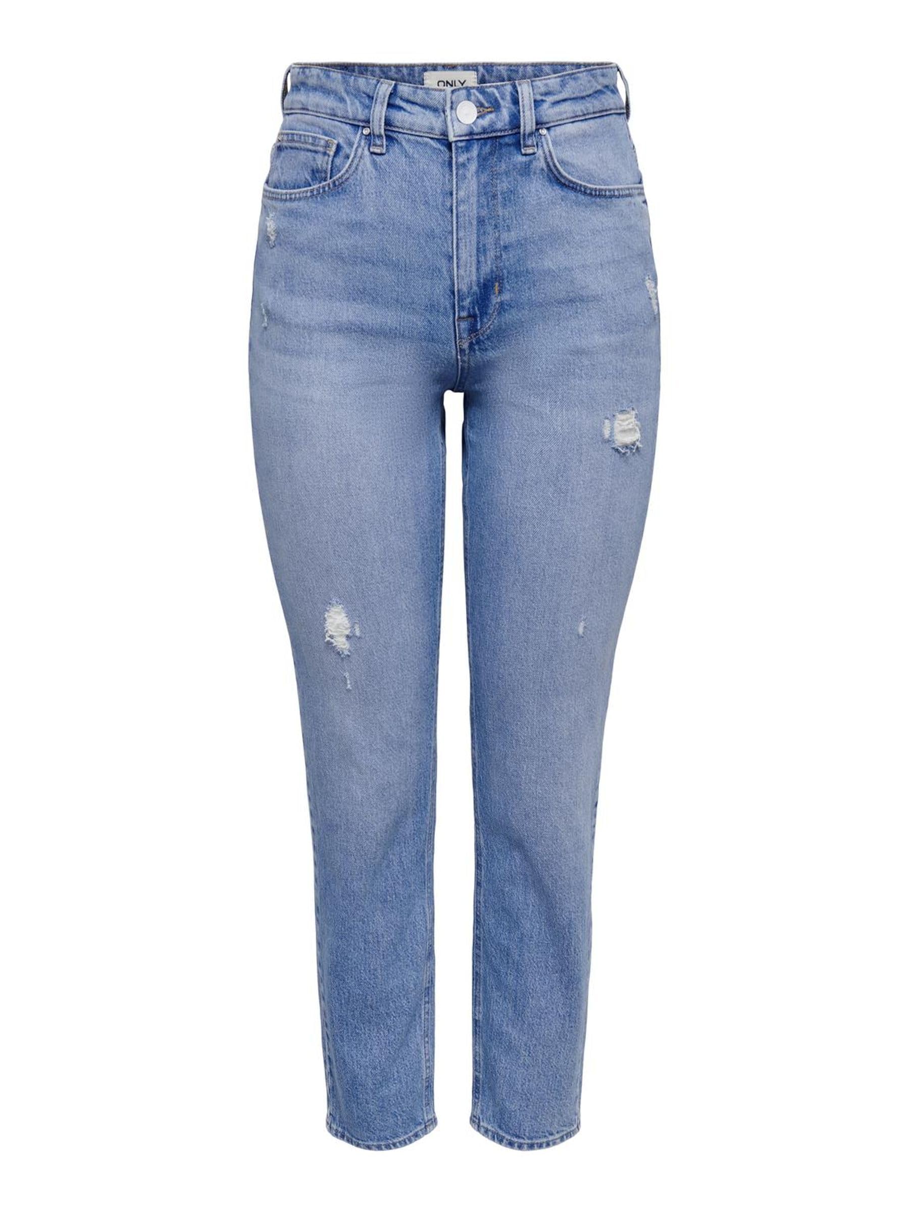 ONLY Female Straight-Fit Jeans ONLEMILY Hohe Taille Gerade geschnitten Knöchellang Jeans