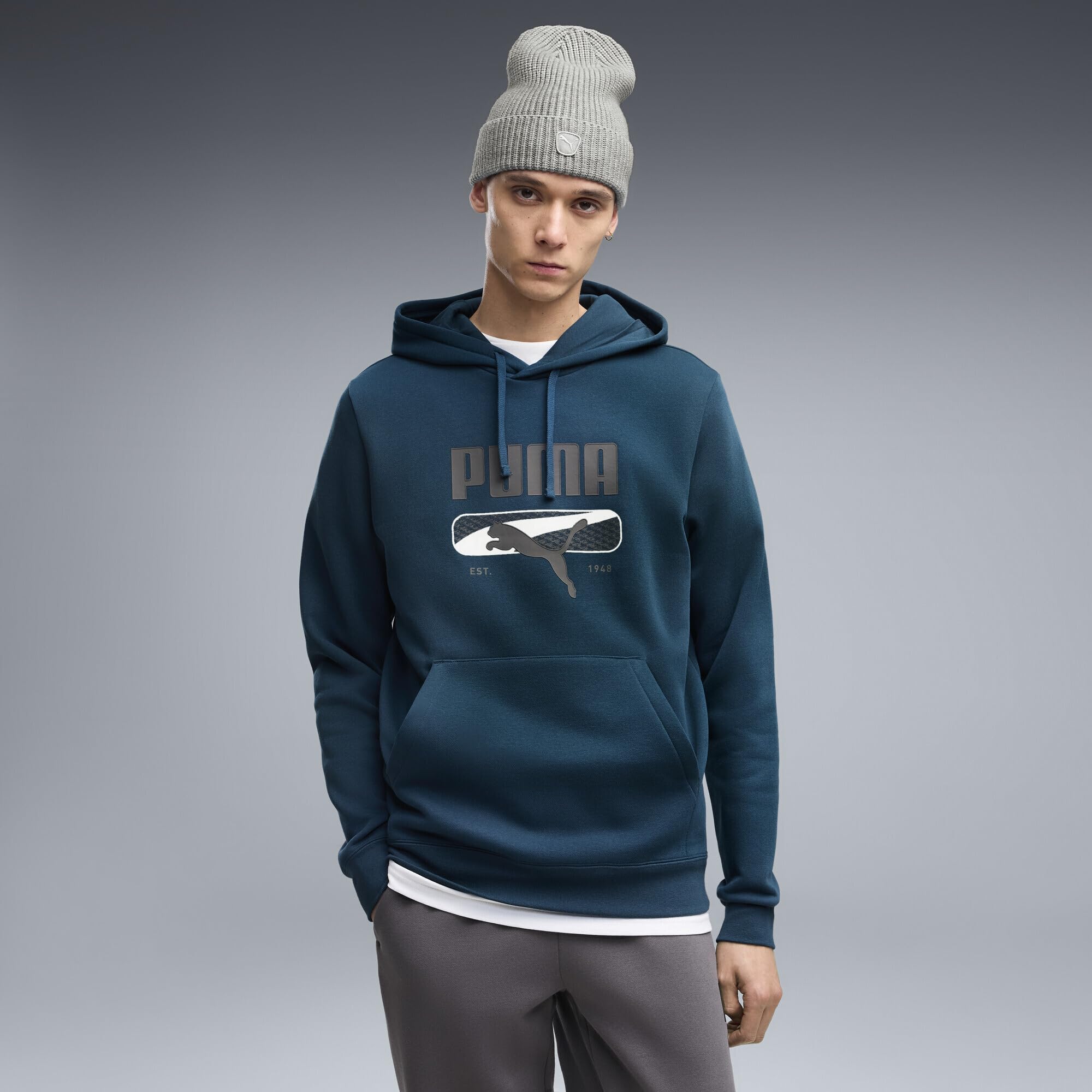 PUMA Sudadera con Capucha Sport Logo Play de Felpa Hombre