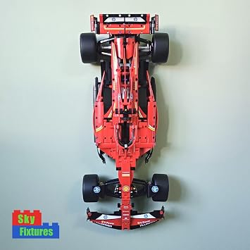 Wall mount compatible with Lego Technic Ferrari SF-24 F1 Car 42207 | Display your model securely | Heavy Duty stainless steel | Car NOT included