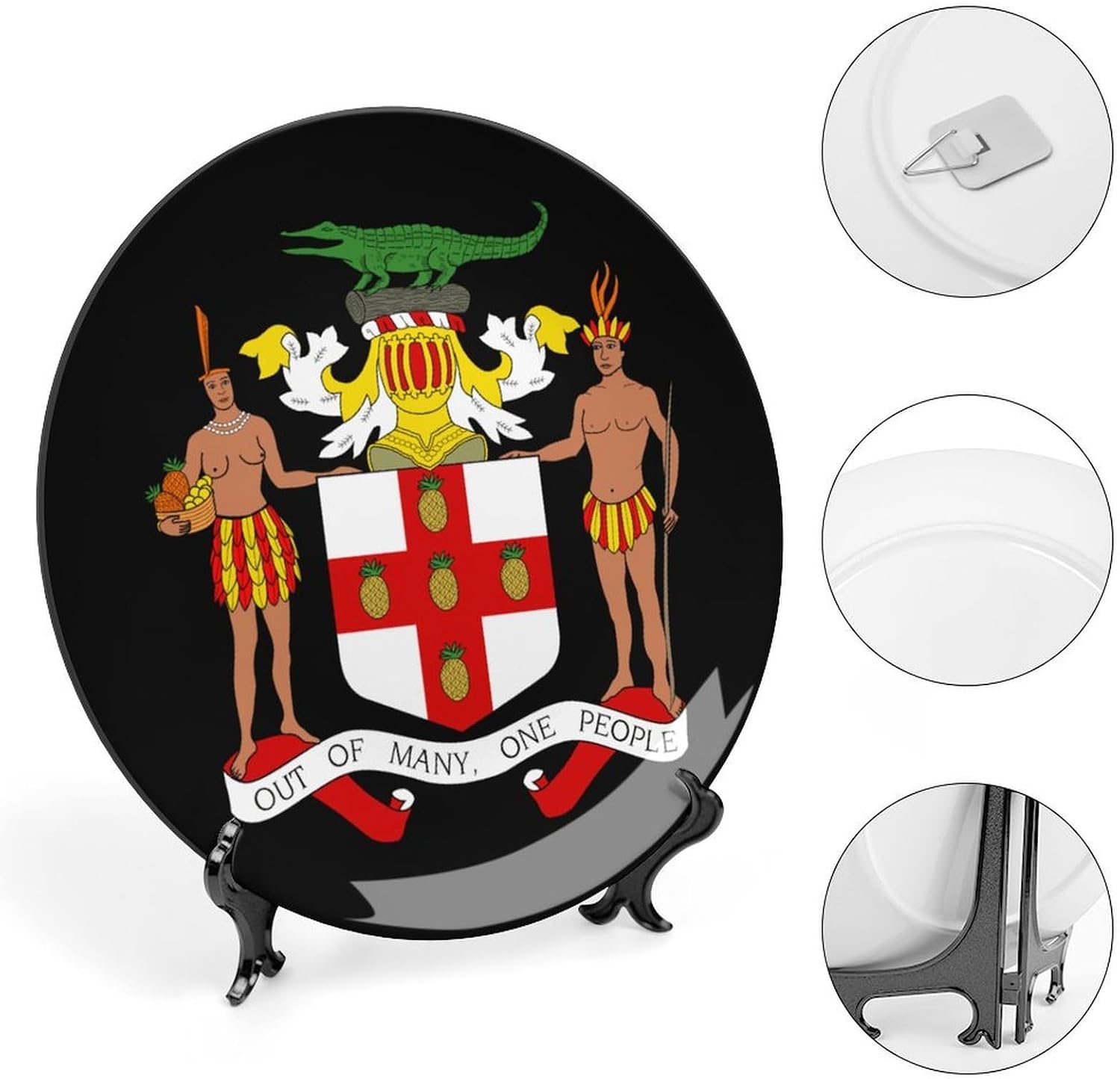 Coat Arms of Jamaica Bone China Decorative Porcelain Plates Dinnerware Ornaments