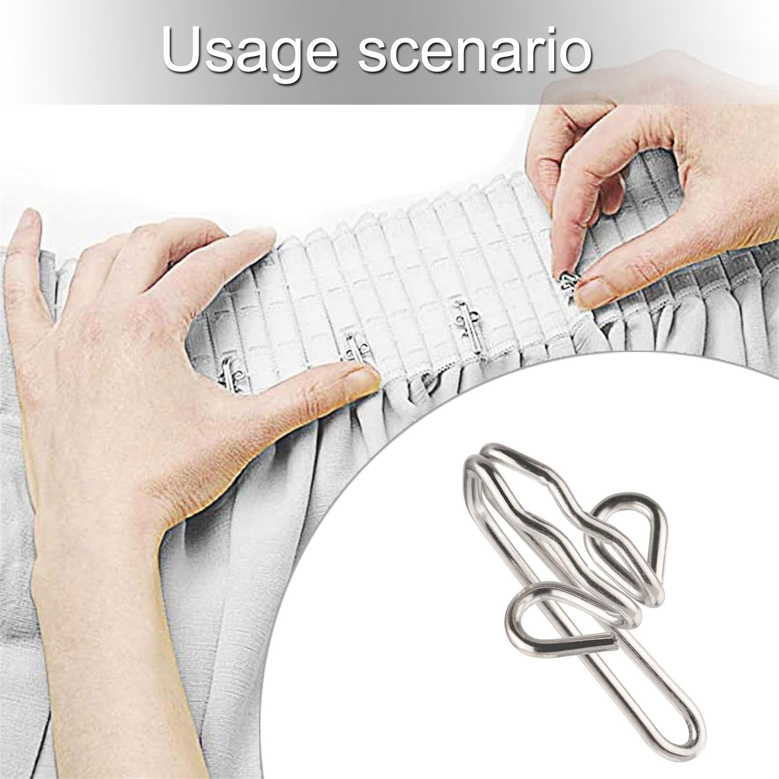 30pcs Sturdy Curtain Hook Set Multipurpose and Easy to Installion for Enhancing Home Aesthetics in Multiple Setting