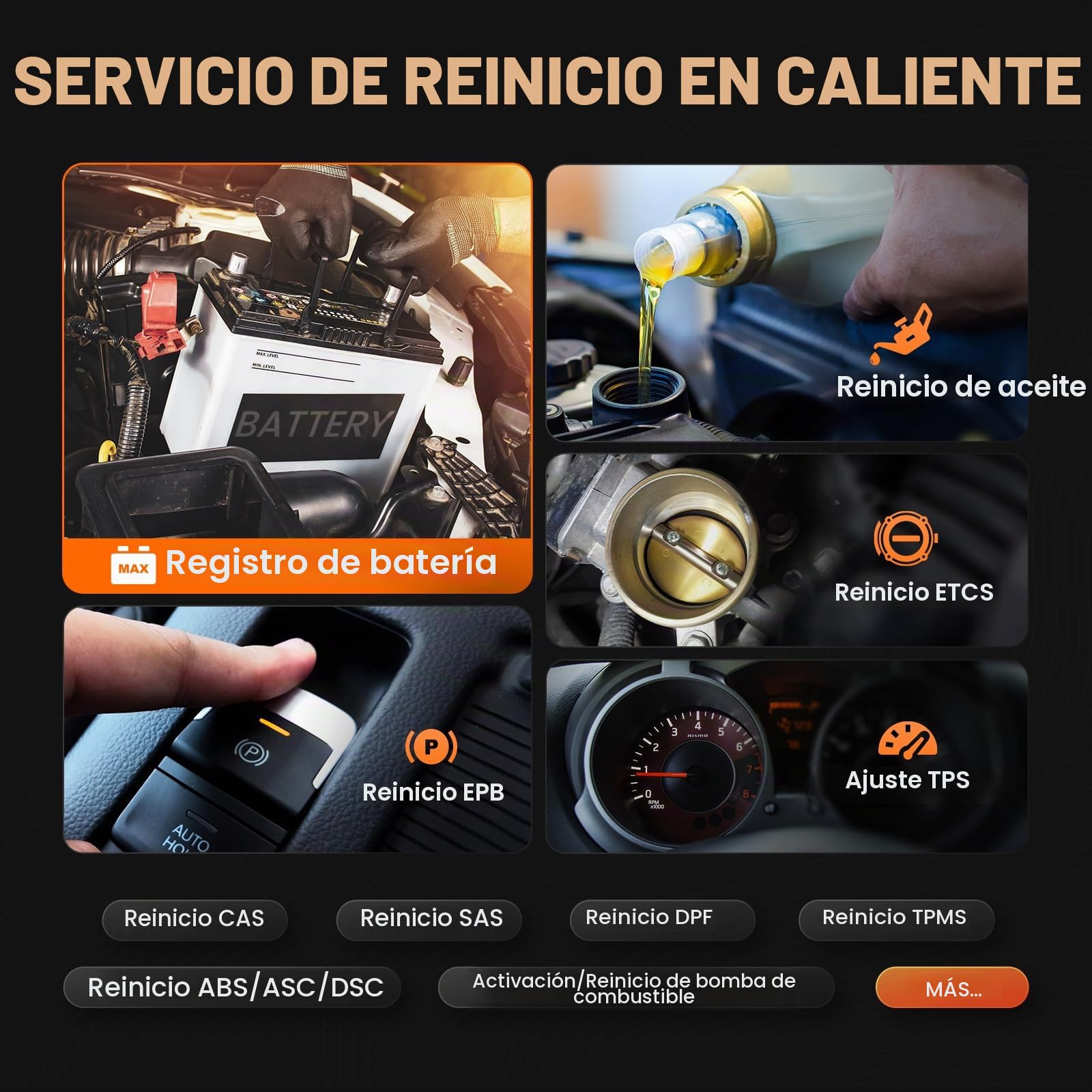 ANCEL BM700Pro Lector de código OBD2 Todo System Herramienta de Diagnosis