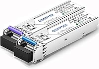 Vista 8 de 1 par de transceptores 10G SFP+ Bidi, módulo monomodo SFP LC de 10 GB, mini gbic bidireccional para Cisco SFP-10G-BXD-I (1330nm-TX/1270nm-RX)