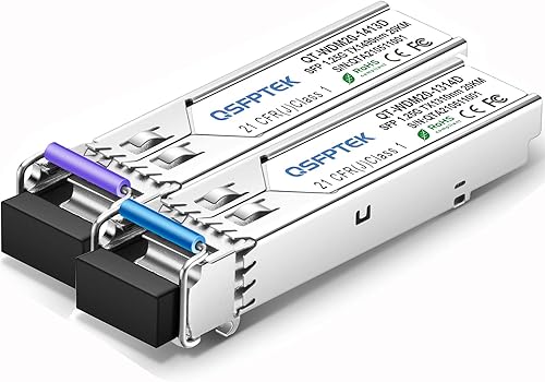 Miniatura 8 de 1 par de transceptores 10G SFP+ Bidi, módulo monomodo SFP LC de 10 GB, mini gbic bidireccional para Cisco SFP-10G-BXD-I (1330nm-TX/1270nm-RX)
