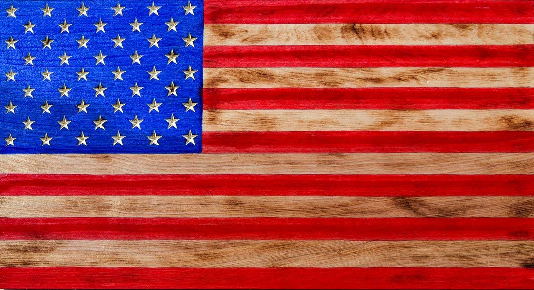The Rustic Flag Co. Just One Project - Wooden Desktop Flag - Semi Gloss Finish