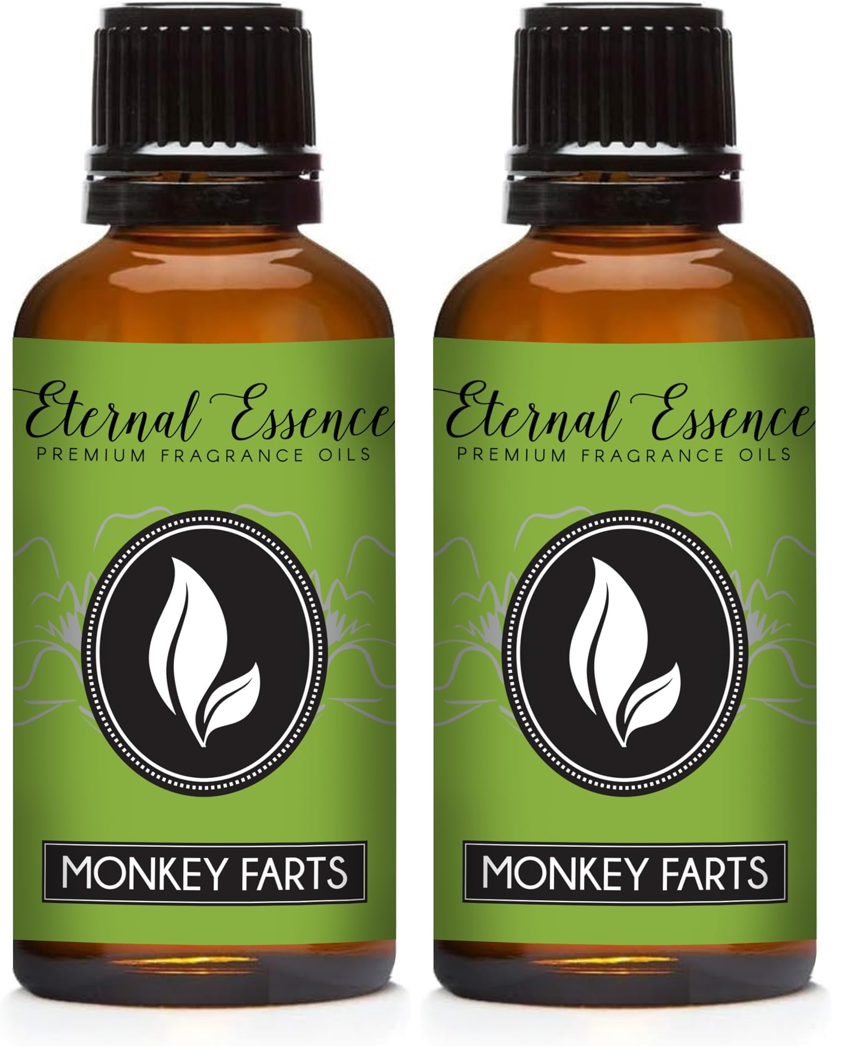 Eternal Essence Oils Monkey Farts 30ml Premium Fragrance Oil - for Candle, Soap Making, Aromatherapy, Diffusers, Home Care, &amp; Humidifiers (Pack of 2)