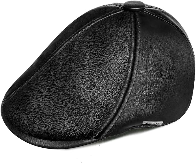 LETHMIK Vera Pelle di Agnello Newsboy Cabbie Ivy Cappello Irlandese Guida  Coppola Nero Black : Amazon.it: Abbigliamento