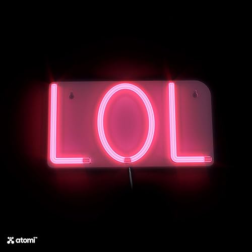 Miniatura 5 de Atomi Smart Luz LED de neón I Arte decorativo de pared para dormitorios, bares y diseños de bricolaje I alimentado por USB, cable de 10 pies - LOL -