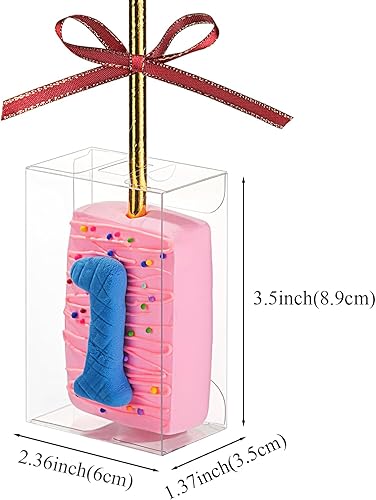 Miniatura 2 de JCXGRVC Paquete de 36 cajas de golosinas de arroz Krispie de 3.5 x 2.4 x 1.38 pulgadas, cajas de pastel para tartas, cajas de macarrón para