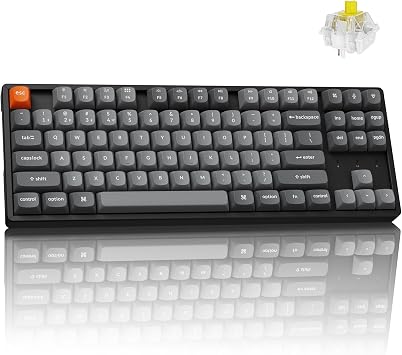 Keychron K8 Max TKL Wireless Mechanical Keyboard, PBT Keycaps/Banana Switch