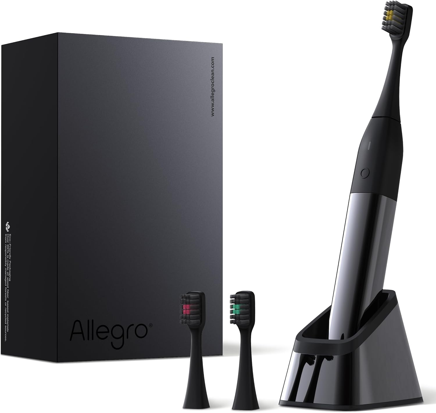 Allegro Luxury Premium Polished Metal Sonic Toothbrush M1,Gunmetal Grey