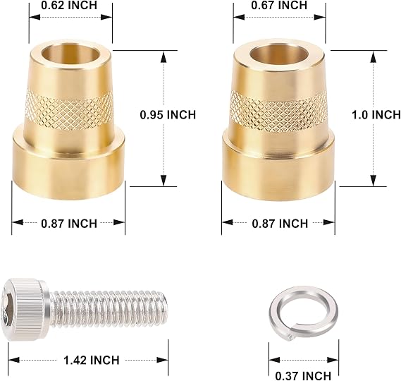 Hromee 586 Tall Brass Post Adaptor M6 Thread for Car Terminal Battery