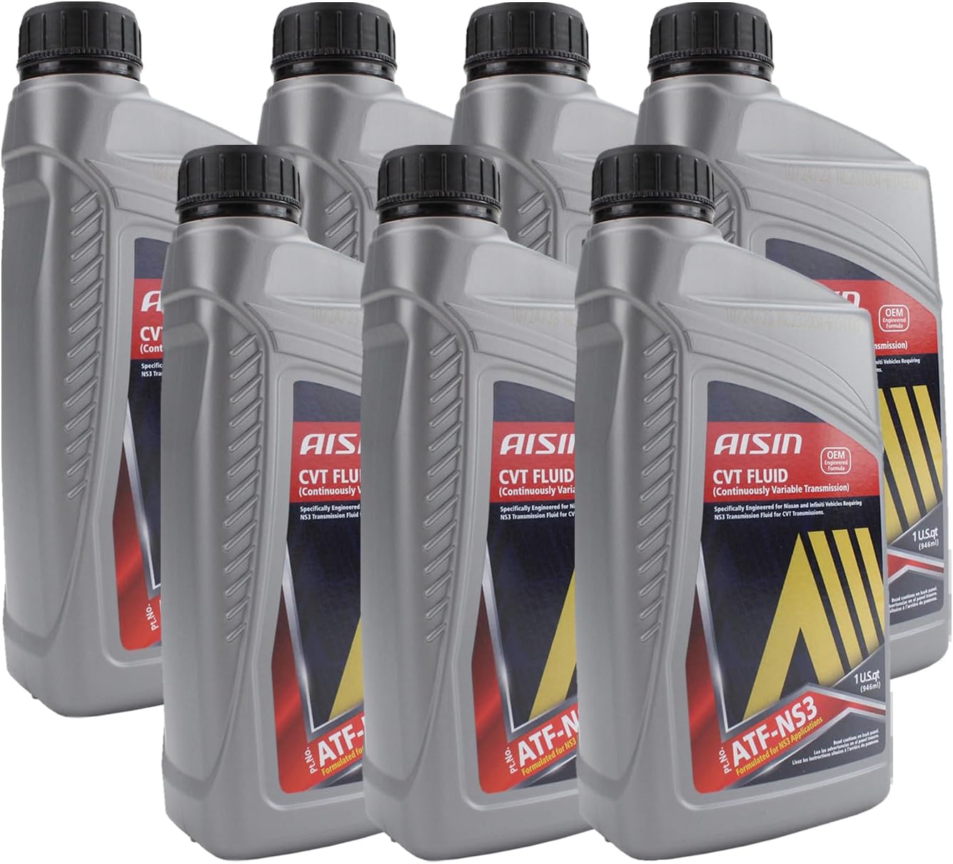 Aisin Set of 7 Continuously Variable Trans CVT Fluid ATF-NS3 for Nissan Infiniti