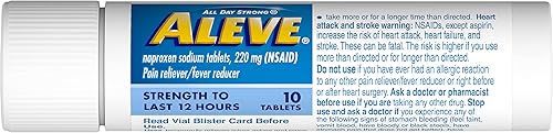 Miniatura 4 de Aleve AnalgésicoReductor de Fiebre Tabletas, 220 mg 10 ea (Paquete de 3)