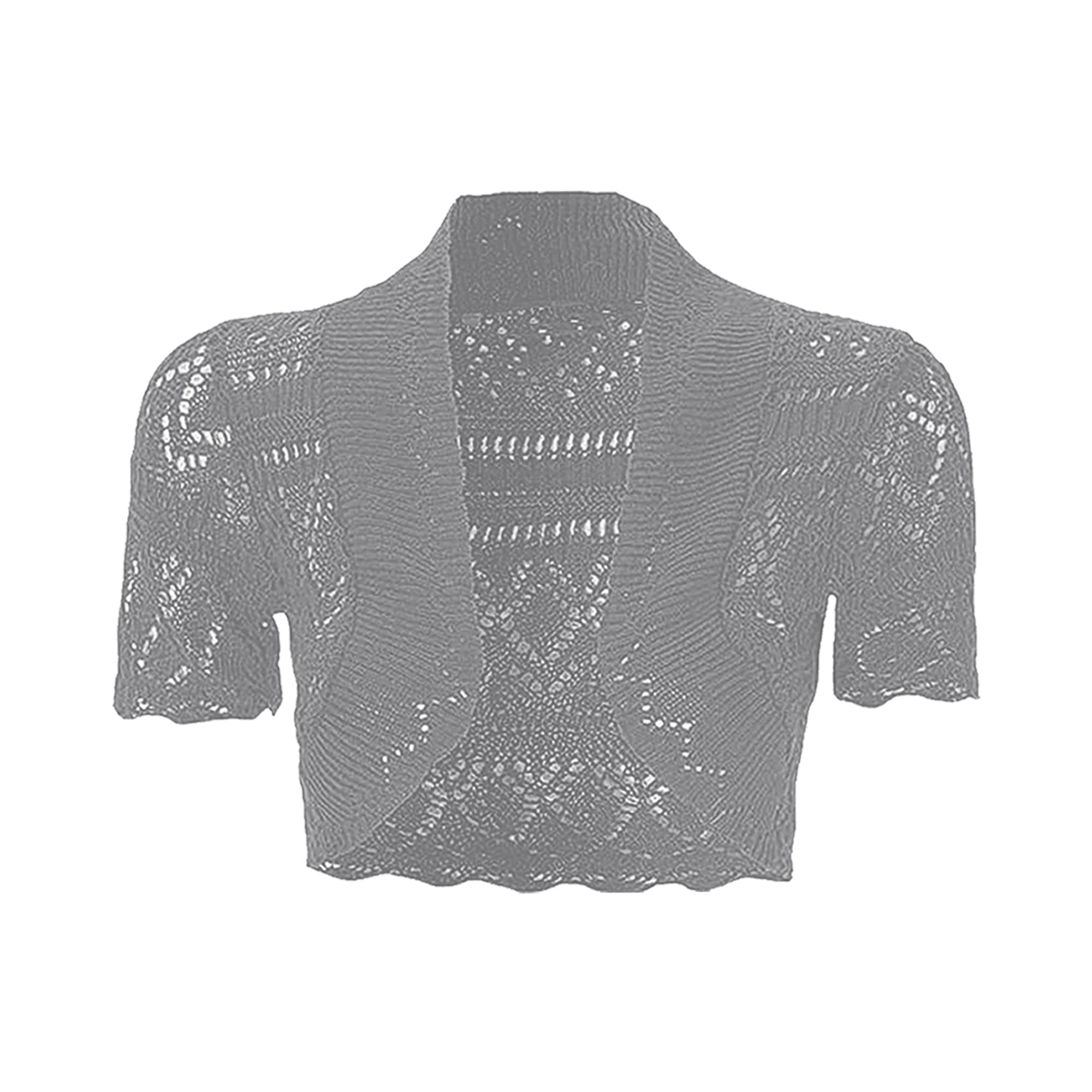 Gal Moda | Little Girl Short Sleeve Cardigan Shrugs in Knitted Pointelle | Cardigan Sweater Elegant Shrugs for Kids
