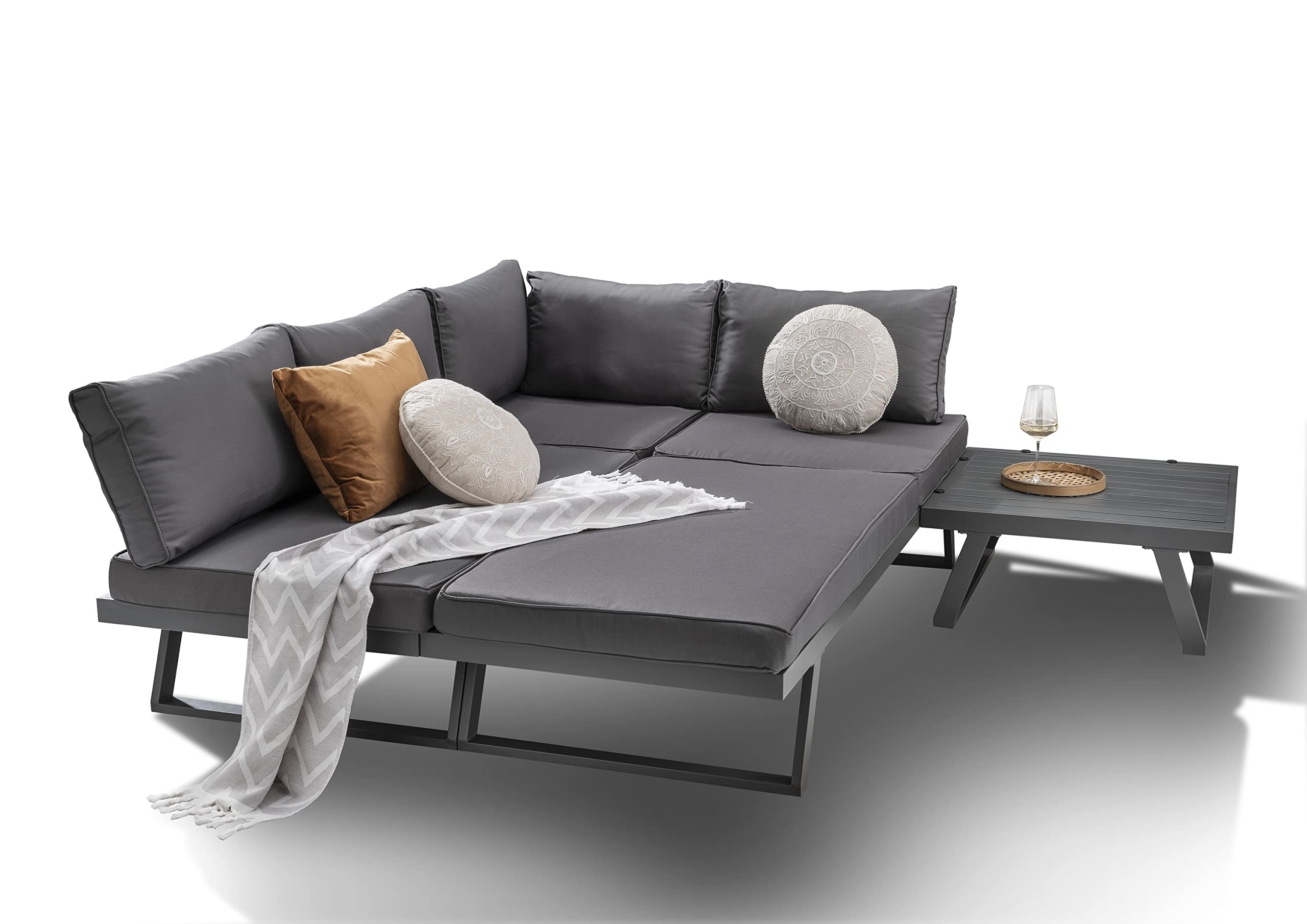 Destiny Loungegruppe Manhattan, Hocker/Tisch 70x70cm, vielseitig aufstellbar