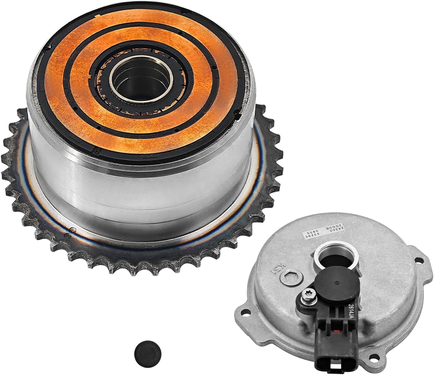 24350-2GGB0 CVVT Intake & Engine Valve Timing Solenoid with Sensor Compatible with Hyundai G70/Santa Fe/Santa Fe Sport/Sonata/Tucson for Veloster N and Fit for Kia Sorento/Sportage/Stinger 16-22