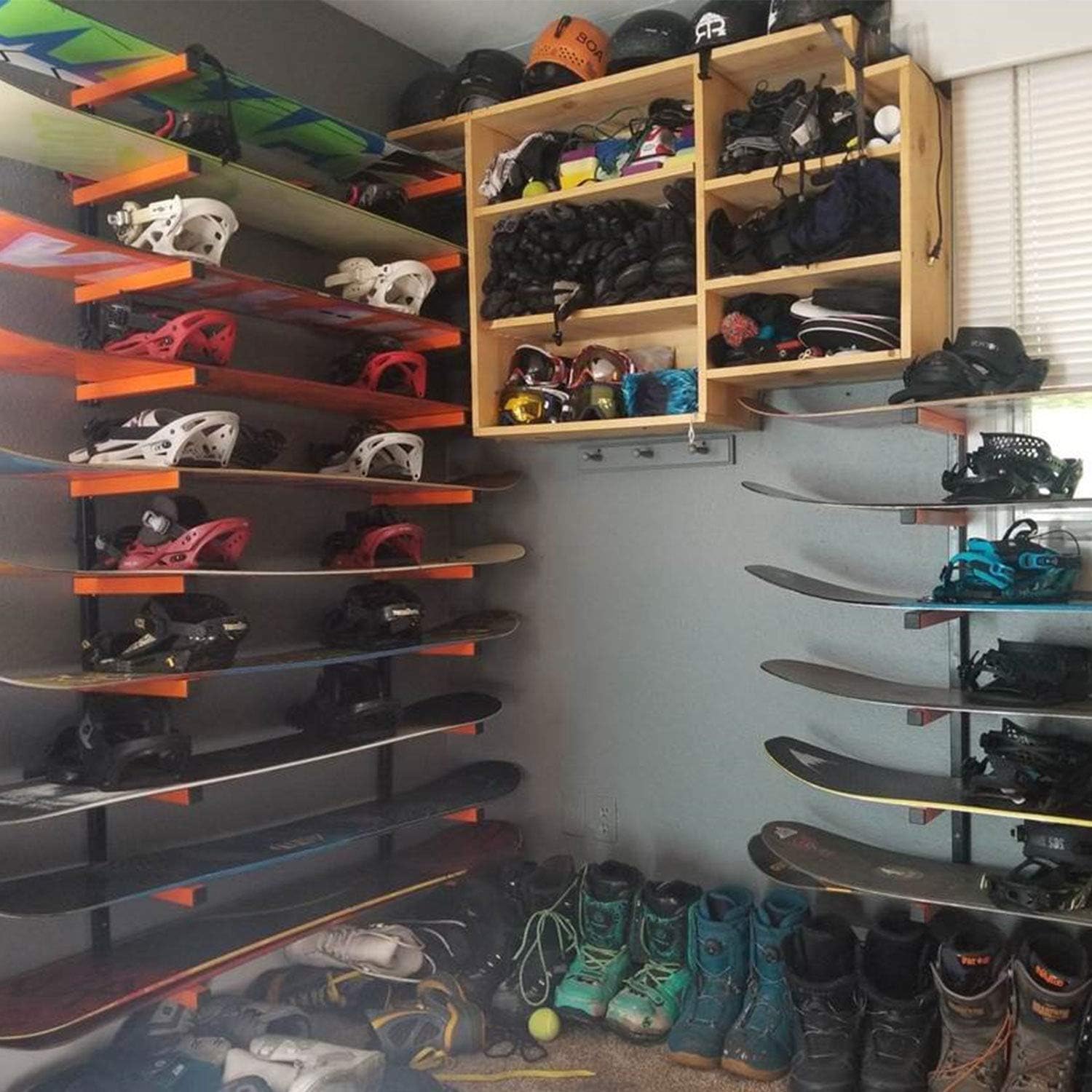 Exclusive Titan Great Outdoors Storage Rack 6 Levels Wall Mounted Steel Lumber Skis Pipes Cheapest 🛒 Titan Great Outdoors Storage Rack 6 Levels Wall Mounted Steel Lumber Skis Pipes