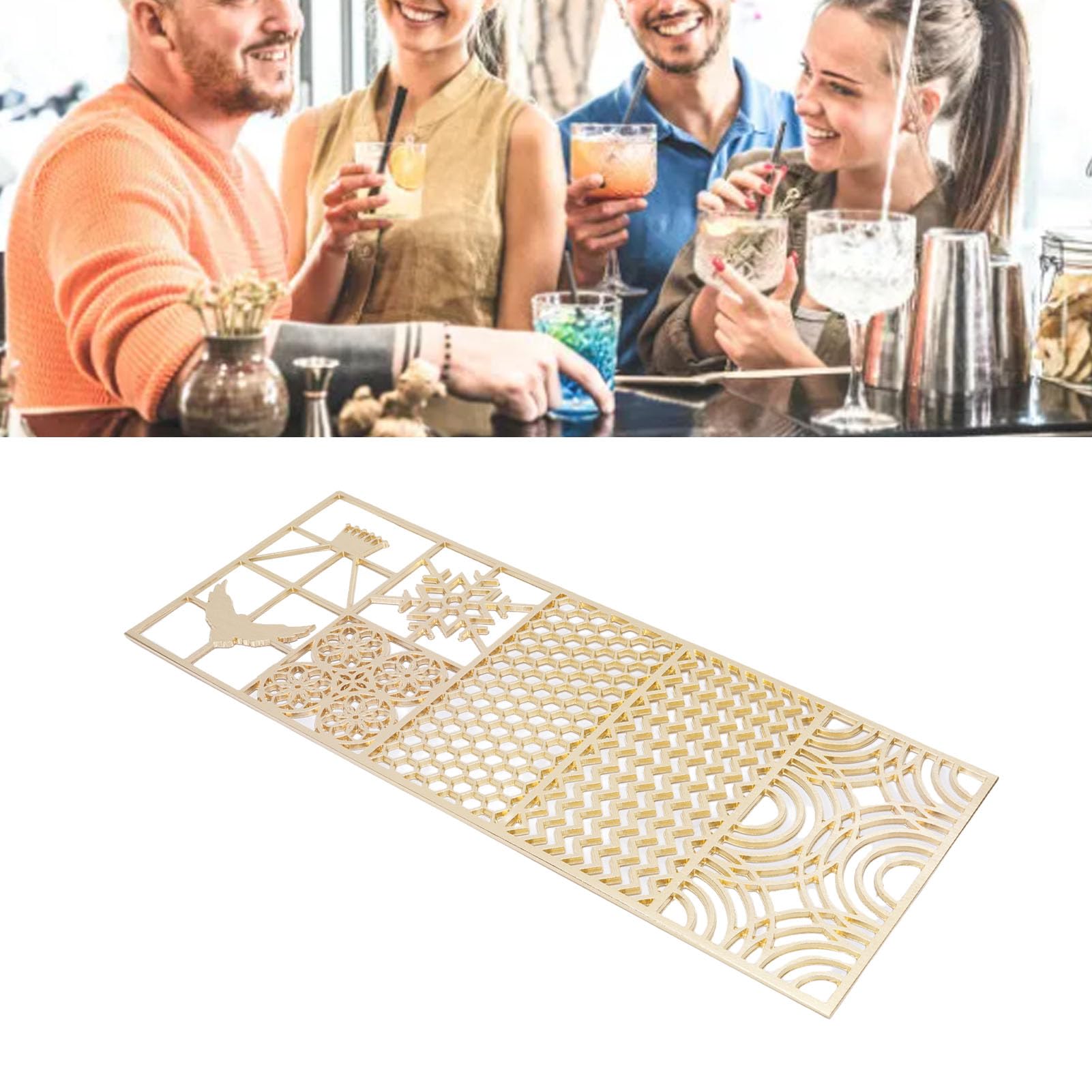 FILFEEL Bandeja de Cobre para Sellos de Hielo – Impresora de Hielo Profesional para Cubitos de Transparentes con Transferencia Rápida de Patrones de 5 Segundos, Sello de Prensa de de Cobre de Grado