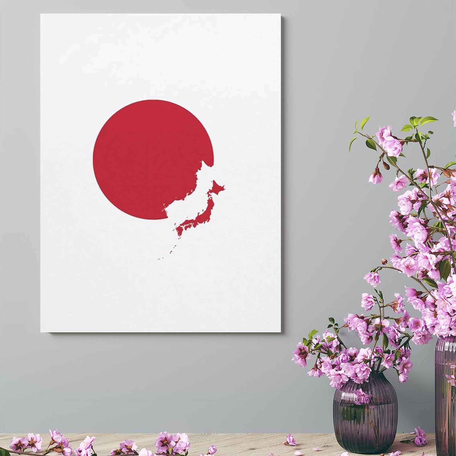 Amazon.co.jp: 日本 国旗 日の丸 旗 キャンバス絵画 アート