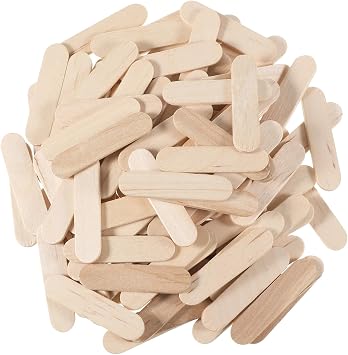 100 PCS Wood Mini Lollipop Sticks, Small Wooden Popsicle Sticks for Crafts, 1.6x0.4 Inch Mini Lolly Sticks, Natural Wooden Stick for Classroom Art Supplies, Homeschool Arts and Crafts, Waxing Supplies
