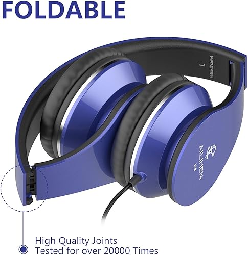 Miniatura 3 de Ailihen I60en oreja Auriculares con micrófono para iPhone iPad Tablet portátil Android Smartphones Azul