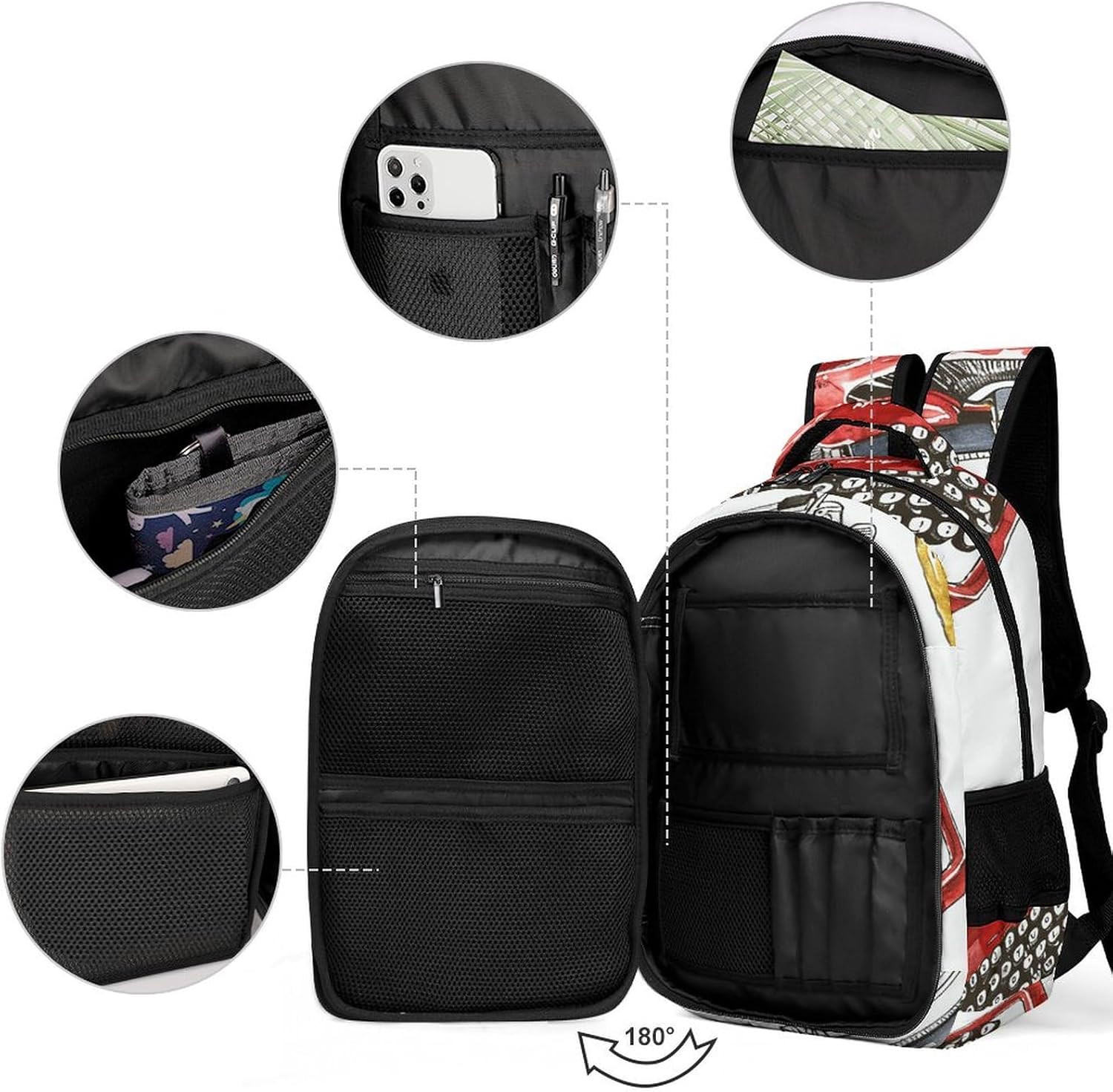 Laptop Backpack 16.5 Inch with Compartment Old Electric Typewriter Laptop Bag Lightweight Casual Daypack for Travel, 6876887687