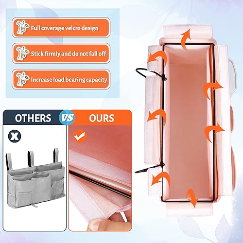 Miniatura 17 de Loghot Organizador colgante para literas y camas de hospital, rieles de cama, se puede colocar lentes, libros, teléfonos celulares, llaves