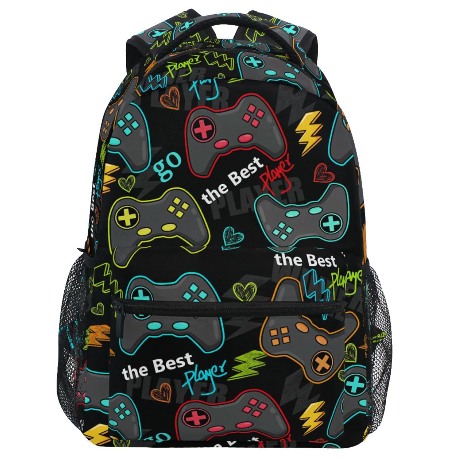 Oarencol Video Game Backpack Bookbag Gamer Gaming Daypack Travel Hiking Camping School Laptop Bag