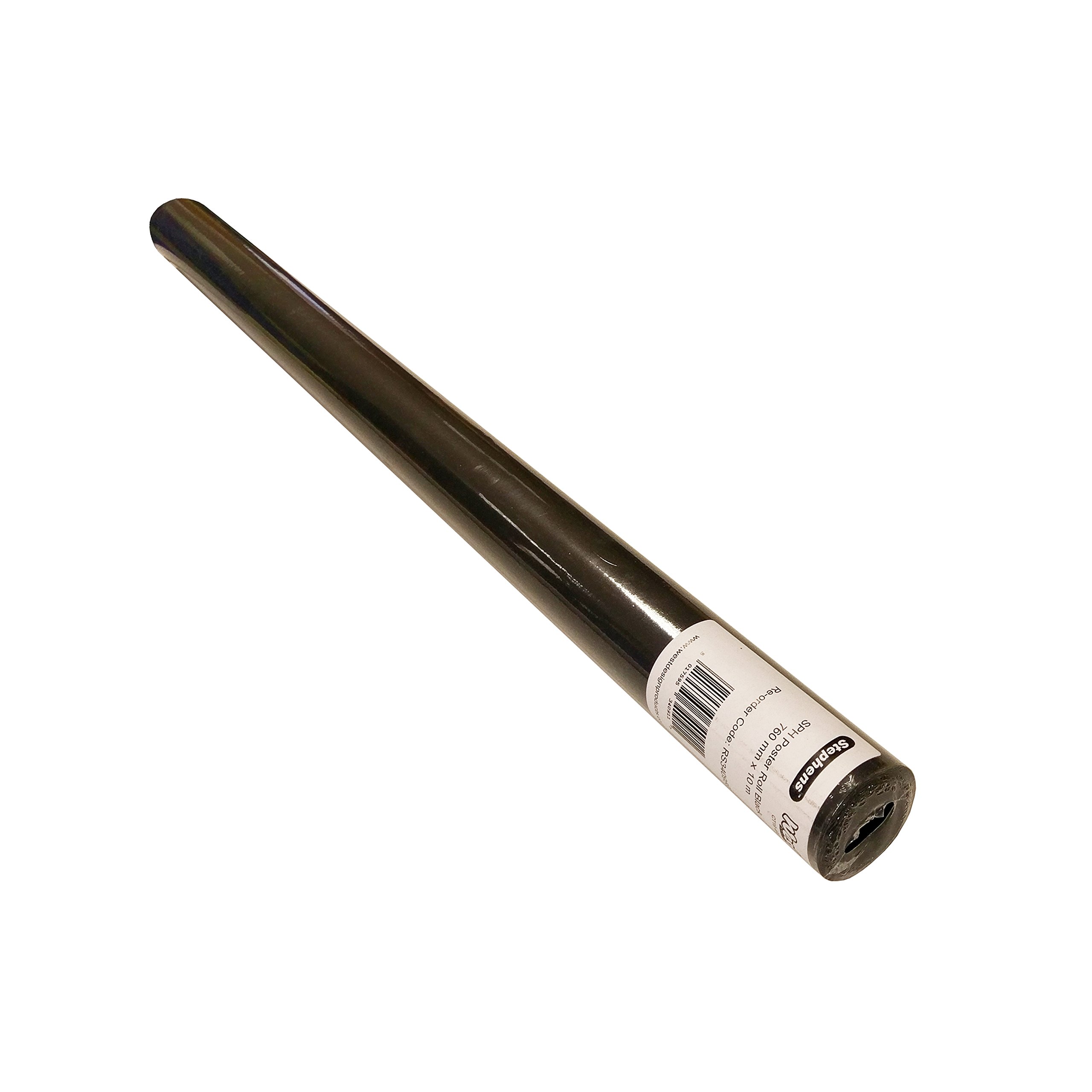 Stephens Black Poster Roll 80gsm, 10m x 76cm, Ideal For Drawing, Painting, Sketches, Backdrop, Making Posters, Notice Boards And Large Art Work, Great For Use In School, Home And Office, Large Roll