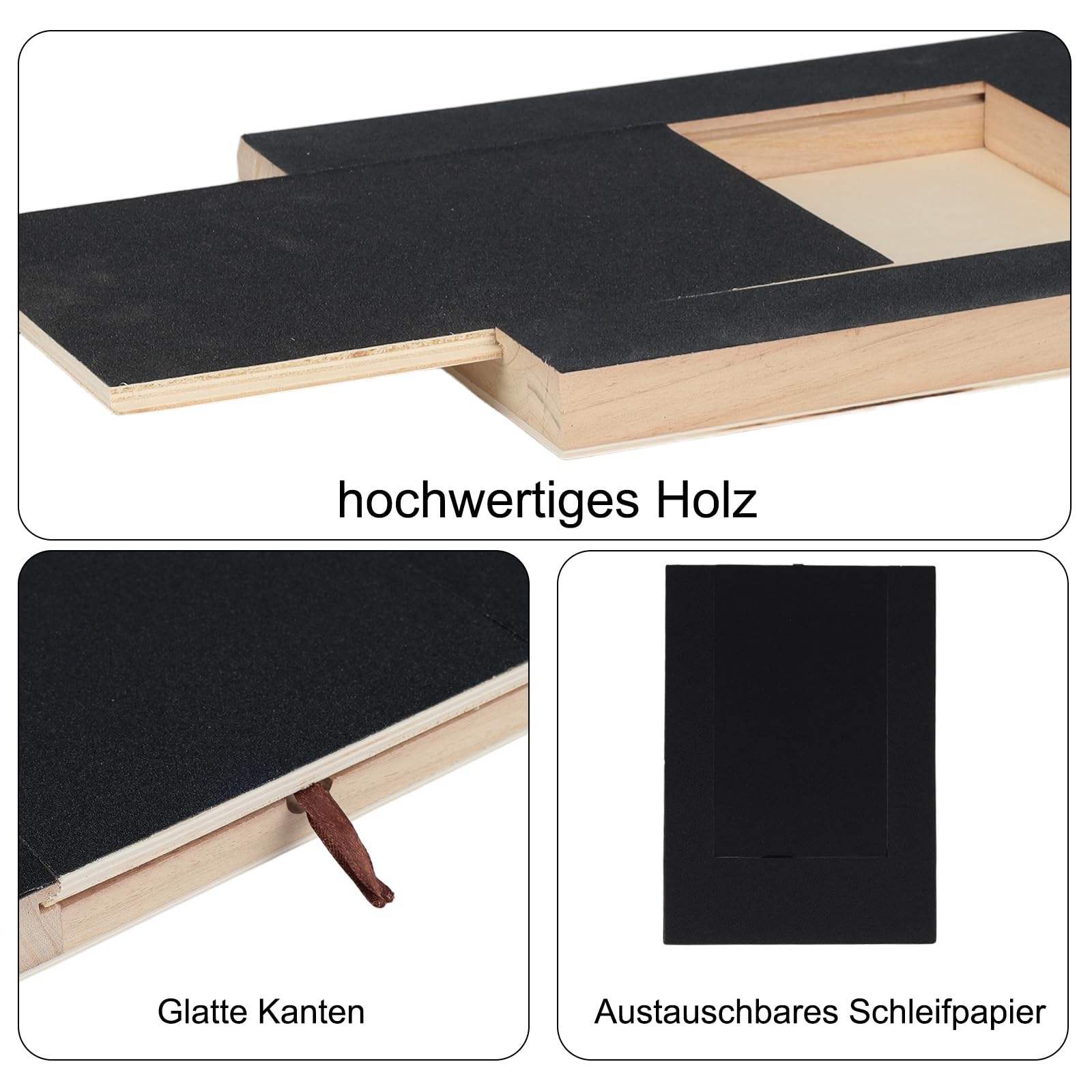 Krallenschleifer für Hunde - 35x25x3cm Kratzbrett Hund mit Leckerlibox, 2 Stücke Schleifpapier, Stressfrei Krallenschleifer für Hundekrallen, Alternative zu Krallenknipsern und -Schleifern für Hunde