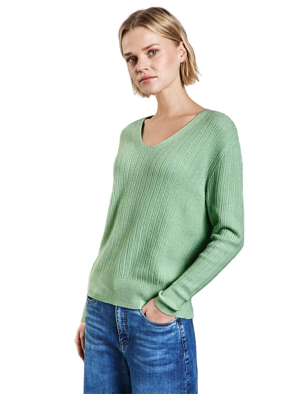 Street One Damen Kuscheliger V-Neck Pullover