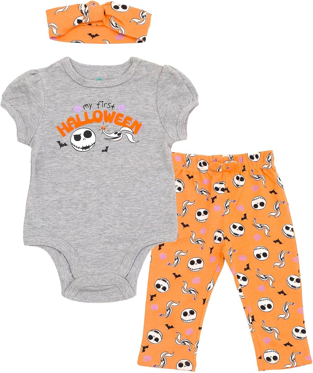 Baby Girls' Halloween Bodysuit and Pants Set Newborn to Infant