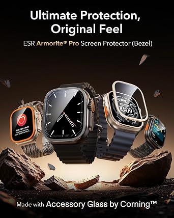 ESR Accessory Glass by CorningTM for Apple Watch Ultra 3/2/Ultra, Black