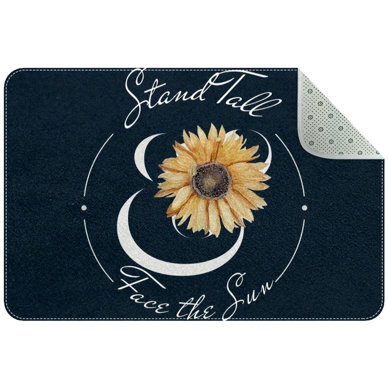 Tapis de porte tournesol super absorbant et antidérapant lavable