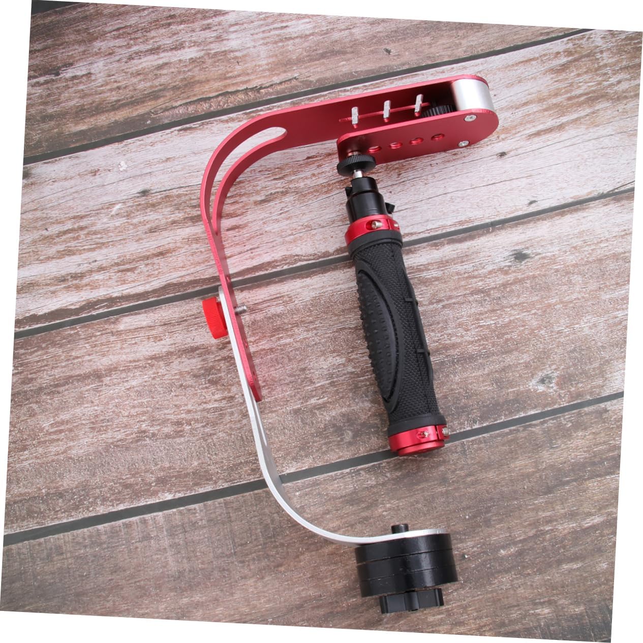 NUOBESTY 1pc Handheld Camera Stabilizer Bow-Type Support for Videos Tool for Photography and Vlogging Red Easy to Use for Low Angle Shots