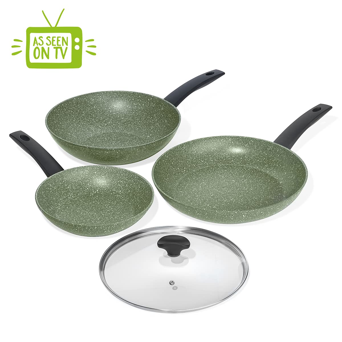 PRESTIGE Batterie de cuisine écologique, 4 pièces (M.O) - Vert