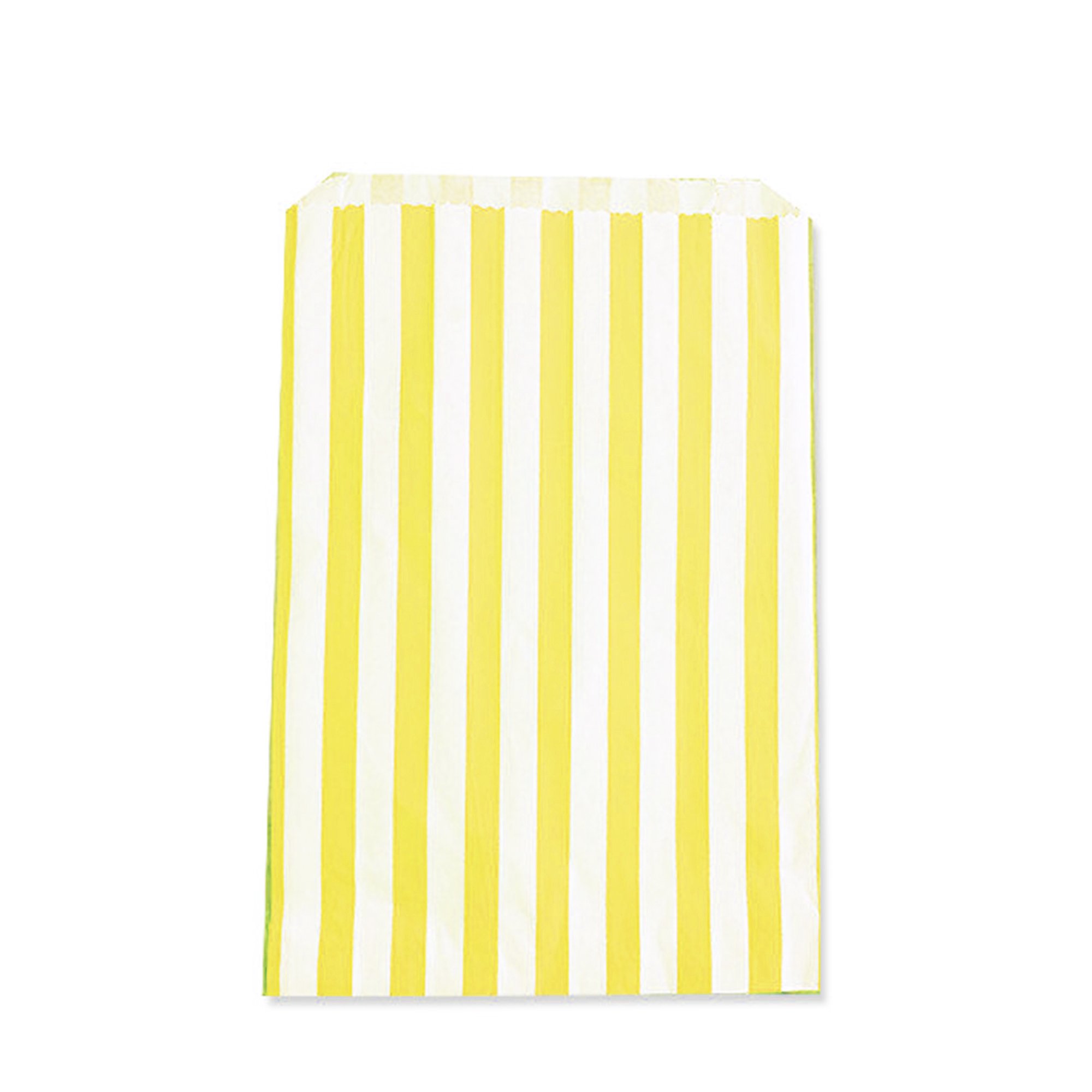CompleteShopfittings 100x Yellow Medium Candy Stripe Paper Bags Sweet Favour Buffet Gift Shop Party Sweets Cake Wedding