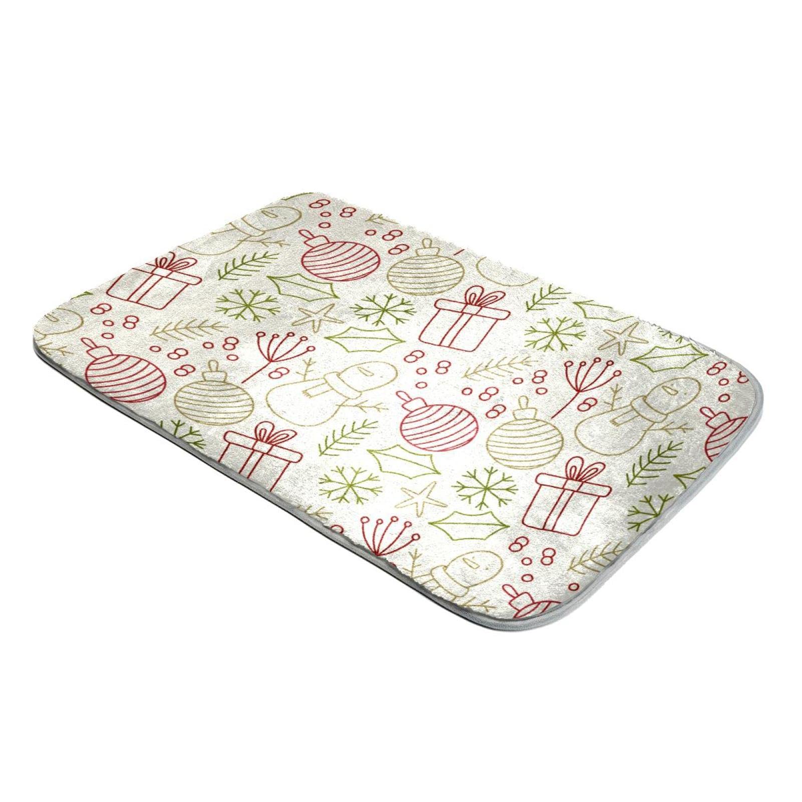 Tapis poils longs Noël bonhomme de neige fausse fourrure doux