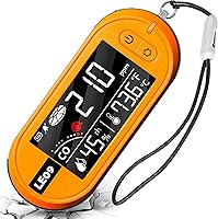 Vista 1 de Portable Carbon Monoxide Detectors Support 500-hour Standby Time, 3-in-1 CO Detector (Temp, Humidity, and CO), Alarm Function, Lanyard Design for