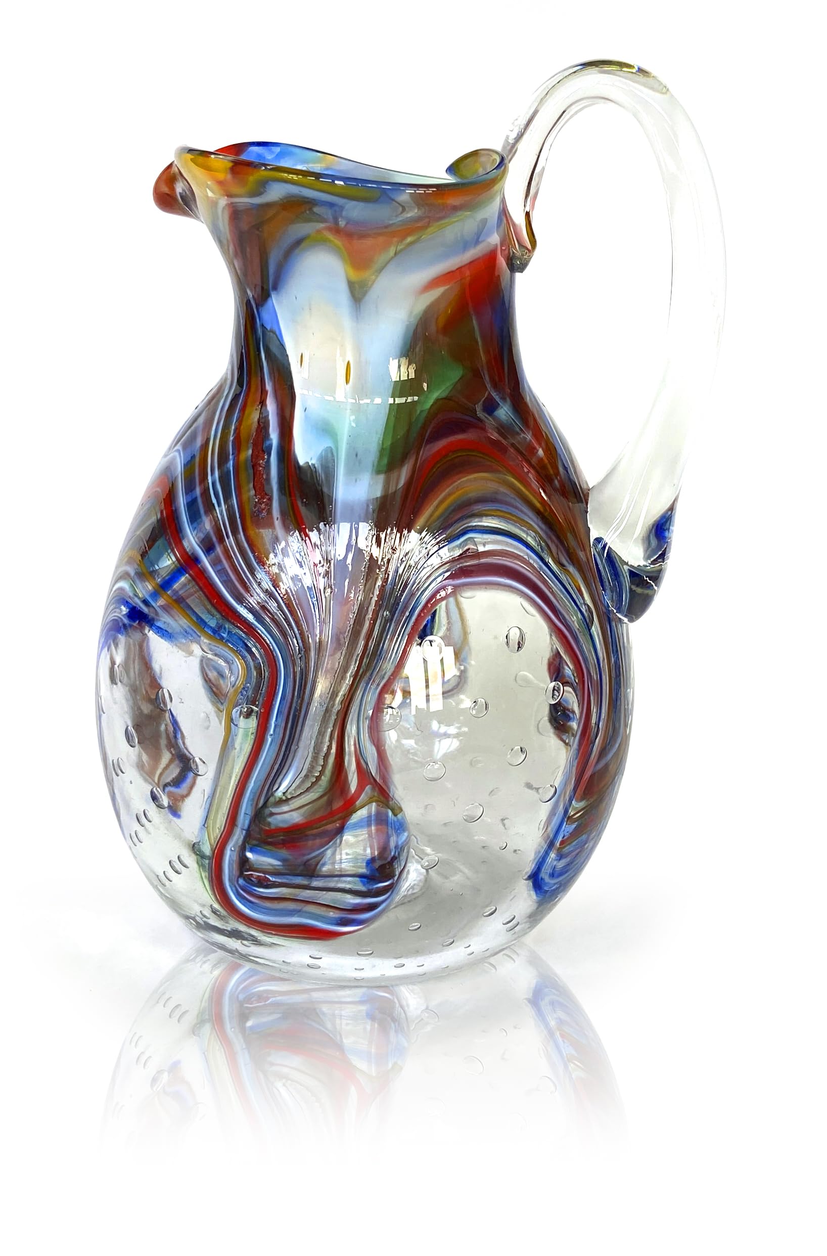 MAZZEGA ART & DESIGN - Caraffa SPECIAL EDITION in Vetro Soffiata e Lavorata a Mano, realizzati nell’isola di Murano - I Colori di Murano - Modello LONGHI Made in Italy (1)