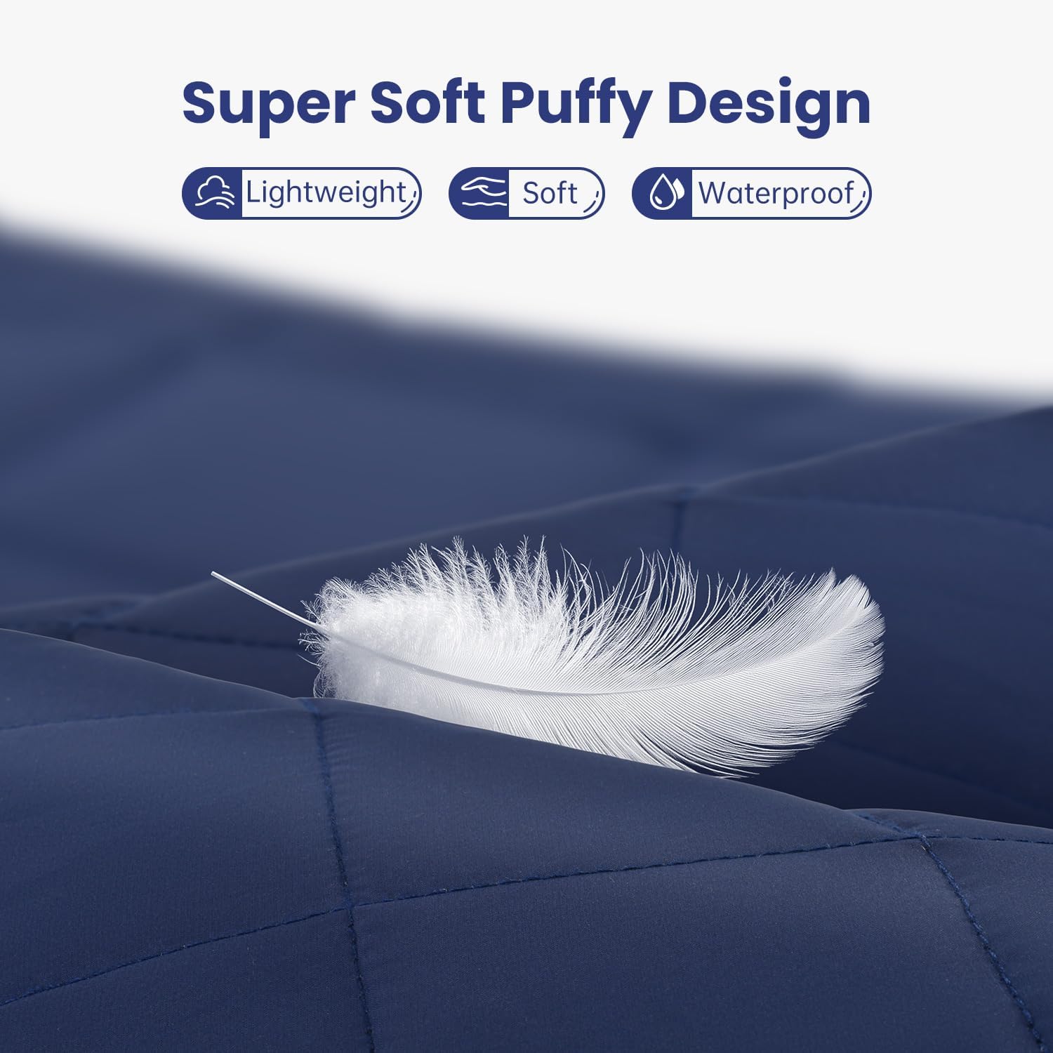 Puffy Laptop Sleeve 13 inch, Fluffy Carrying Laptop Case for 2026 MacBook Neo A18 Pro A3404, 2025-2022 MacBook Air 13 M4 M3 M2 A3240 A3113 A2681, Travel Shoulder Bag, Navy Blue