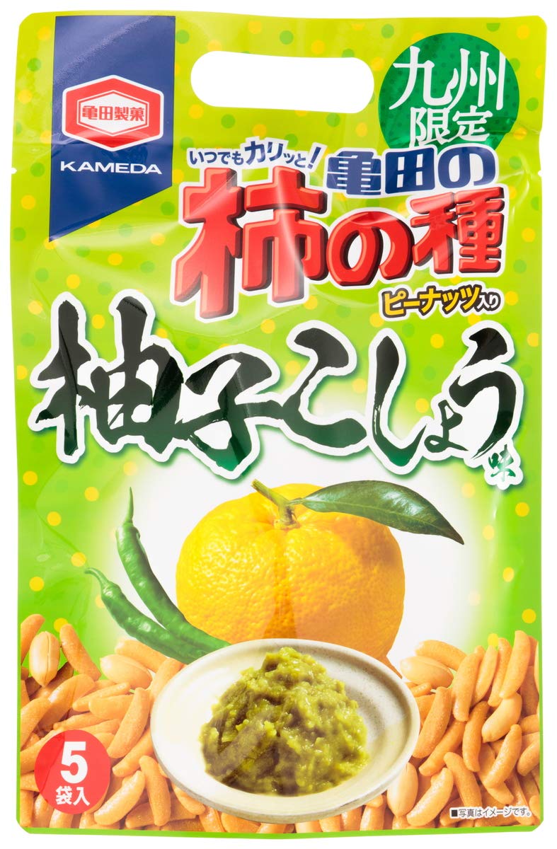 Amazon.co.jp: 亀田の柿の種 [九州限定] 柿の種 柚子胡椒 110g