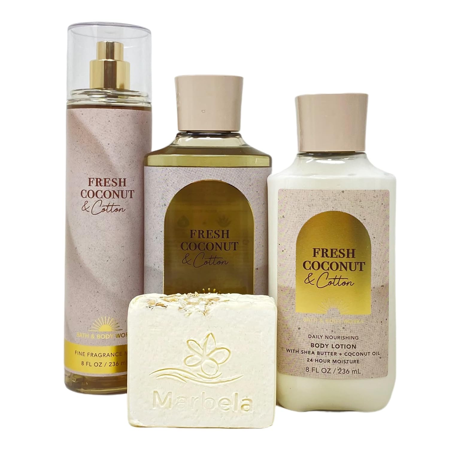 Bath Body Works Fresh Coconut Cotton Trio Gift Egypt Ubuy