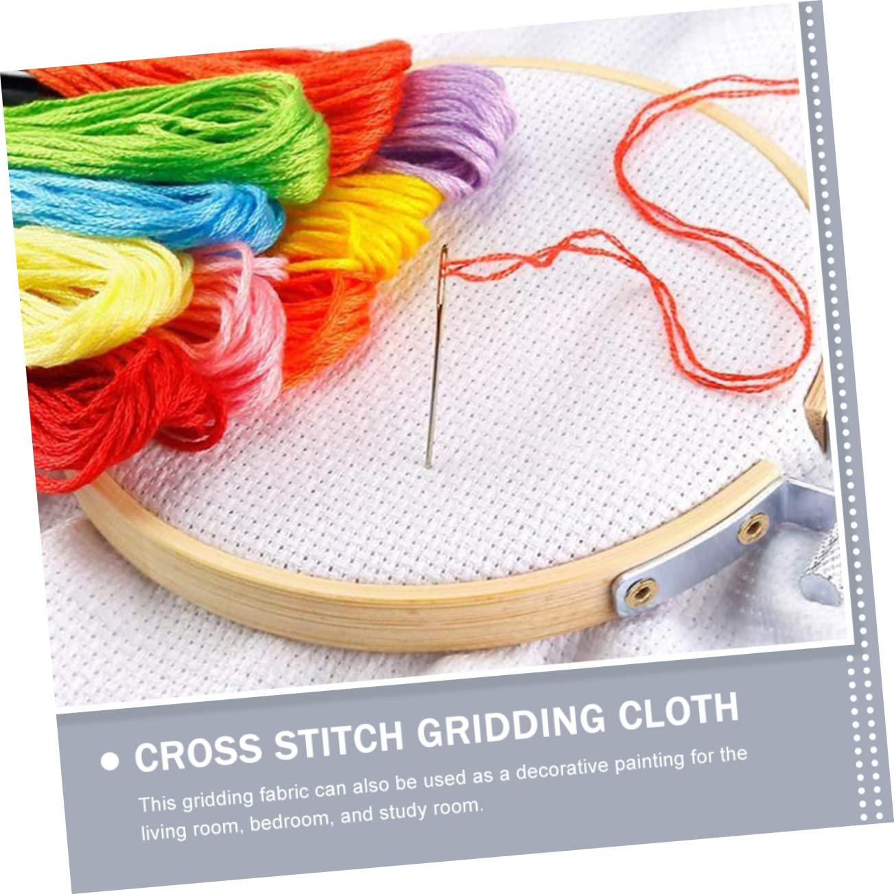 IWOWHERO Cross-Stitch Cloth Set 8pcs Cloth for Cross Stitching Embroidery Gridding Fabric Soft Polyester Washable Recyclable