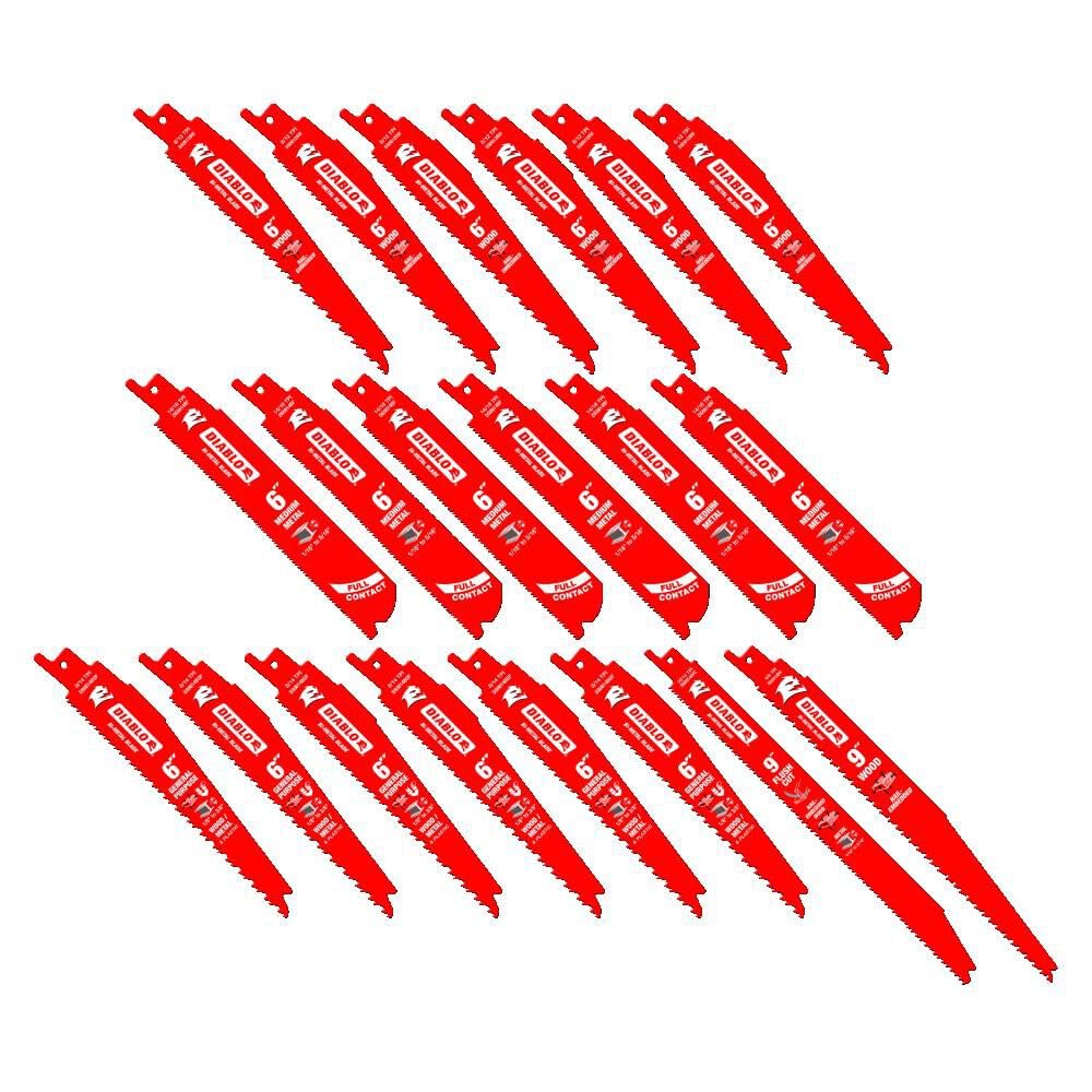 Diablo 20-Piece Bi-Metal Recip Set with 2 Free Carbide Blades (22-Piece)