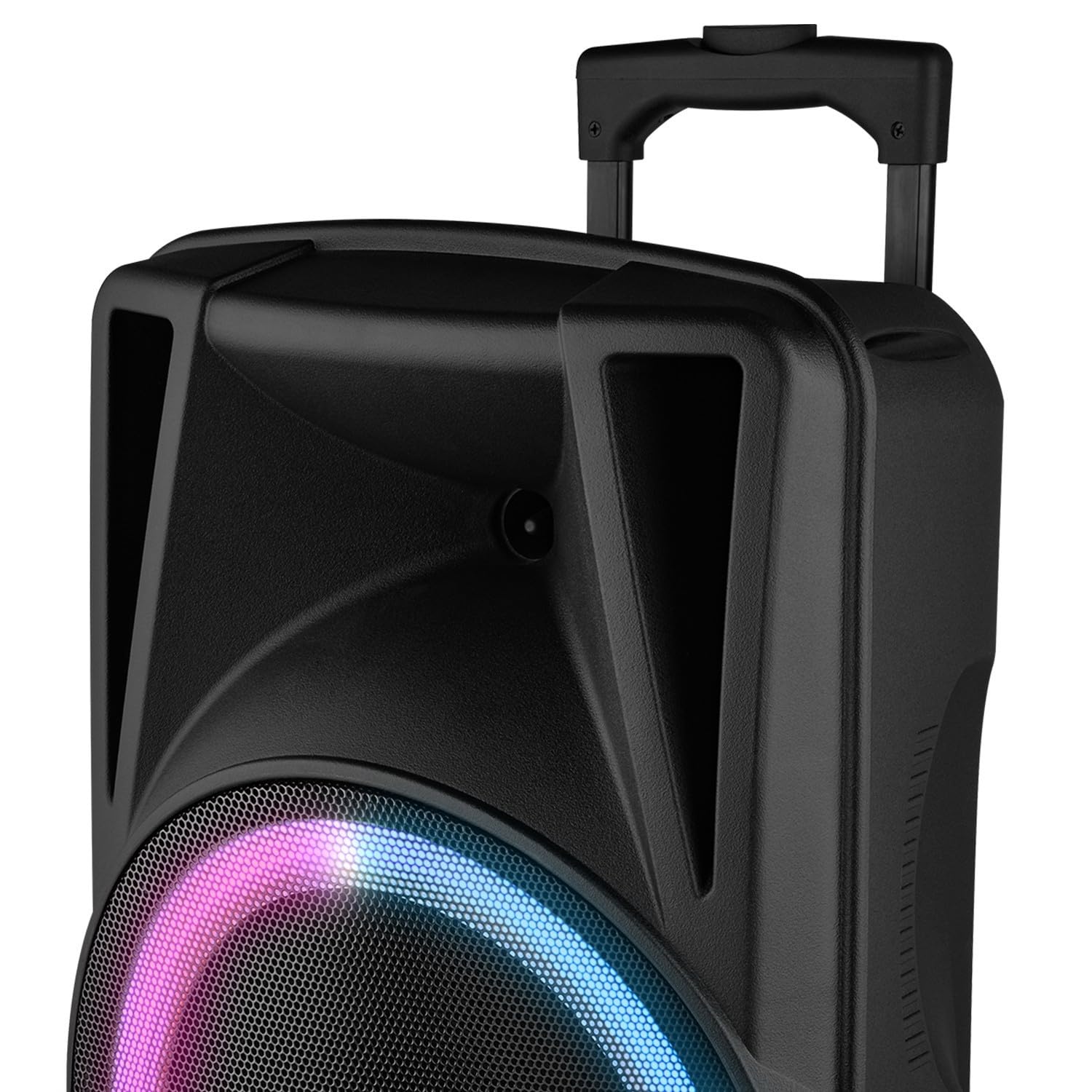 Enceinte Active 600W avec USB, Bluetooth + Jeux DE Lumiere ASTROBALL + Micro sans Fil PA DJ Sono LED Soiree Famille Karaoke